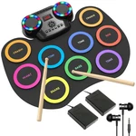 Rocksocki Electronic Drum Set 9pads With Led Lights, Bluetooth Portable Elect.... Fixed Price $69.69.