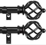 Kamanina 2 Pack Curtain Rods 32 To 86 Inches (2.6-7.1ft), 3/4 Inch Black Curt.... Fixed Price $30.00.