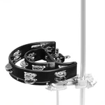 Half Moon Hi Hat Tambourine With Mounting Bracket Double Row Jingles Hand Bel.... Fixed Price $33.87.