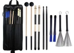 Drumstick Bag With Floor Tom Hooks Includ 5 Pairs Drum Sticks Mallets Brushes.... Fixed Price $40.87.