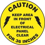 Accuformnmc Floor Sign "caution Keep Area In Front Of Electrical Panel Clear .... Fixed Price $33.52.