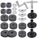 Facmogu 23pcs Cymbal Replacement Accessories, Stand Felts, Drum Cymbal.... Fixed Price $20.83.