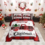 Manfei Red Truck Comforter Set Queen Size, Xmas Tree Queen, Multi 15. Fixed Price $33.68.