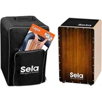 Sela Varios Cajon Bundle With Bag, Pad And Dvd Brown. Fixed Price $189.99.
