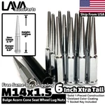 32x 6" Chrome 14x1.5 Spike Lug Nuts Set + Socket Fit Dodge Ram2500 Ram3500 Truck. Fixed Price $96.13.