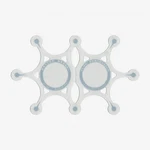 Slug Percussion - Bb-dbls-bb2 Double Batter Badge 4.5"x7.5" Silver. Fixed Price $15.99.