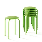 Vecelo 6-piece Stacking Stools, 17 Inch Standard Height, Padded Seat & Steel .... Fixed Price $98.69.