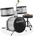 Gammon 3-piece Junior Drum Set With Throne - Silver, Complete Beginner Kit. Fixed Price $120.99.