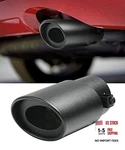Aociska Universal Car Exhaust Tip,2.5" To 3.3" Stainless Steel Polished Black. Fixed Price $17.75.