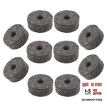 Pack Of 10 Round Soft Grey Cymbal Stand Felt Washer, Drum Felts Gray. Fixed Price $13.45.