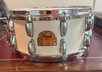 Pearl Dennis Chambers Signature 6.5x14" Maple Snare Drum 2010s - Opal White. Fixed Price $625.00.