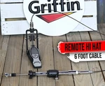 Remote Hi Hat Cymbal Stand - Griffin Auxiliary Cable Foot Pedal Drum High Hihat. Fixed Price $136.05.