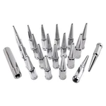 M1/2-20 Wheel Spike Lug Nuts & Cone/conical Bulge Seat Kit Compatible Wit. Fixed Price $89.87.