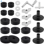 Biaungdo 23 Pcs Cymbal Replacement Accessories Set - Felts, 24 Pieces, Black. Fixed Price $17.62.