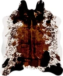 Conben Faux Cowhide Rug Large (4.3ft X 5'7" 4'4" (semicircular), Brown. Fixed Price $106.88.