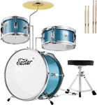 Kids Drum Set Eastar 3-piece For Beginners, 14 Inch Kit Inch, Blue. Fixed Price $220.99.