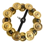 Tuoren 5.5" Mountable Symbal Hihat Tambourine With 8 Double Row Steel Gold. Fixed Price $21.29.