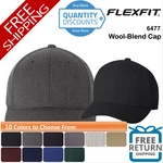 Flexfit Mens Wool-blend Cap Hat Six-panel, Mid-profile 2 Sizes 6477. Fixed Price $17.59.