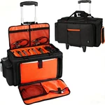 Timoxi Large Rolling Dj Bag Built-in Sturdy 19.7'' 10.2'' 11'', Orange. Fixed Price $90.66.