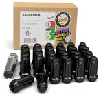 24 Pcs M12x1.5 12x1.5 Thread Truck 2.00" Long Lug Nuts 6 Hex Fits Spline Black. Fixed Price $68.41.