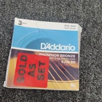 Daddario Ej16-3d Phosphor Bronze Light Gauge Guitar Strings .012-.053. Fixed Price $9.22.