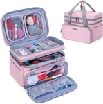 Bafaso Double Layer Sewing Accessories Organizer With 2 Detachable Pink. Fixed Price $43.89.