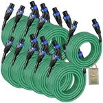 (10 Pack) 25ft Speaker Speakon Cables Fat Toad Twist Lock Connector Plug 12awg. Fixed Price $156.00.