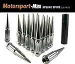 24 Spline Spike Lug Nuts Kit Chrome 14x1.5 5/6 Chevy Suburban Silverado. Fixed Price $64.81.