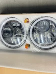 Haitzu Black 7 Inch Led Headlights H4 Compatible With 2007-2017 Jeep Wrangler Jk. Fixed Price $100.00.