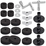 Facmogu 23pcs Cymbal Replacement Accessories, Stand 23pcs, Black. Fixed Price $20.26.
