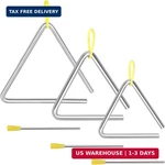 Eastrock Triangle Instrument 3 Packs 4 5 6 Inch Percussion Set Hand P. Fixed Price $27.54.