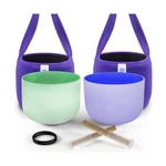 Fmty 10inch Crystal Singing Bowls Set Prefect Pitch( 10hz) Green(heart)+ In. Fixed Price $218.71.