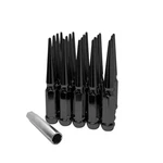 20pcs 6" Tall 12x1.5 Cone Seat Black Lug Nut Spiked With 1 Socket Key Compati.... Fixed Price $126.00.
