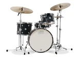 Dw Design Black Satin Lacquer Frequent Flyer Drum Set - 20,12,14,14 Ddlm2004bl. Fixed Price $1749.00.