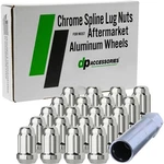 Chrome 7/16-20 Lug Nuts For Aftermarket Wheels - Closed End Spline Set Of 20. Fixed Price $50.00.