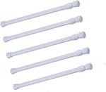 Spring Curtain Tension Rods, 5 Pack Cupboard Bars 15.7-28 Inch, White. Fixed Price $18.69.
