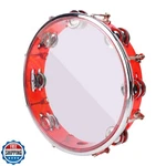 Ihdyppew 10 Inch Red Adjustable Tambourine, Musical Percussion Instrument Dru. Fixed Price $44.99.